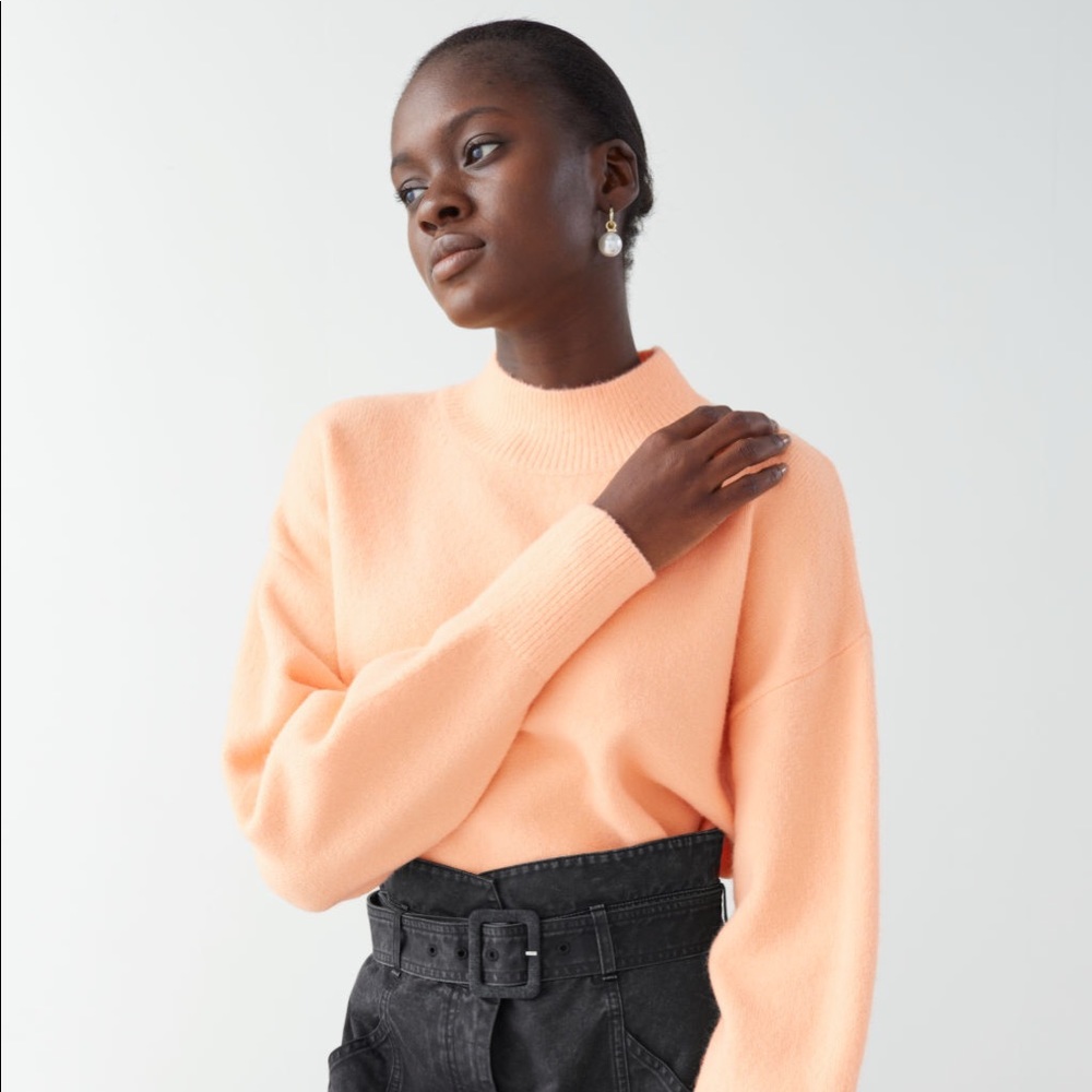 & Other Stories mock neck sweater